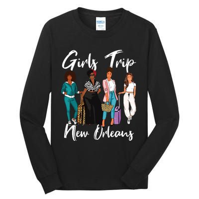 Girl Trip New Orleans For Melanin Afro Black Vacation Women Tall Long Sleeve T-Shirt