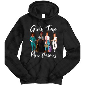 Girl Trip New Orleans For Melanin Afro Black Vacation Women Tie Dye Hoodie