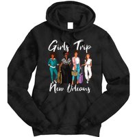 Girl Trip New Orleans For Melanin Afro Black Vacation Women Tie Dye Hoodie