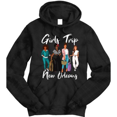 Girl Trip New Orleans For Melanin Afro Black Vacation Women Tie Dye Hoodie