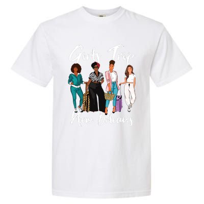 Girl Trip New Orleans For Melanin Afro Black Vacation Women Garment-Dyed Heavyweight T-Shirt