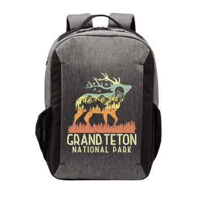 Grand Teton National Park Retro Mountain Vintage Elk Gift Vector Backpack