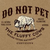 Grand Teton National Park Do Not Pet The Fluffy Cows Bison Cotton Canvas Backpack