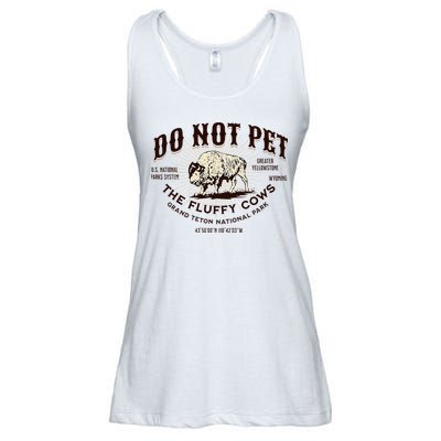 Grand Teton National Park Do Not Pet The Fluffy Cows Bison Ladies Essential Flowy Tank