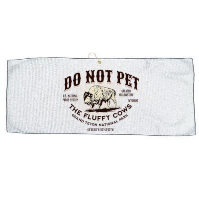 Grand Teton National Park Do Not Pet The Fluffy Cows Bison Large Microfiber Waffle Golf Towel