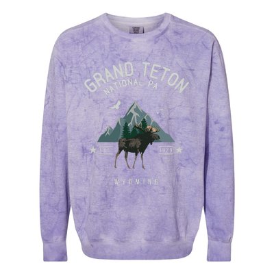 Grand Teton National Park Colorblast Crewneck Sweatshirt