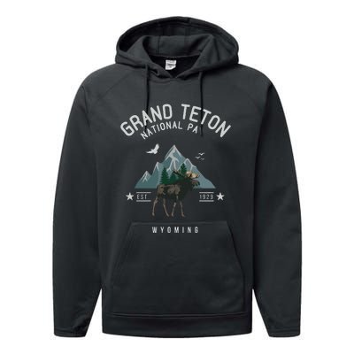 Grand Teton National Park Performance Fleece Hoodie