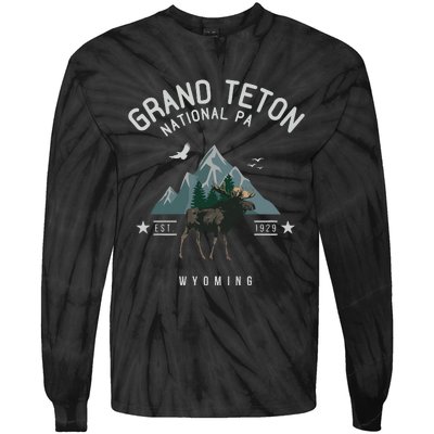 Grand Teton National Park Tie-Dye Long Sleeve Shirt