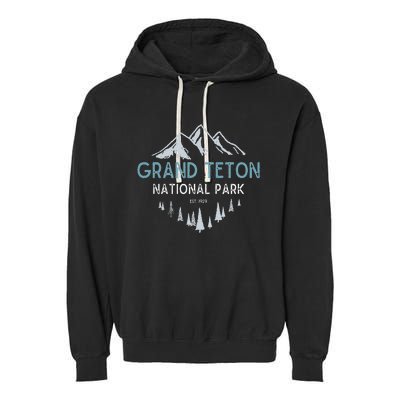 Grand Teton National Park Est 1929 National Park Garment-Dyed Fleece Hoodie