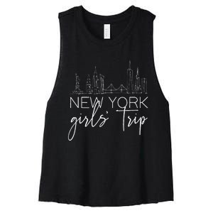 Girls Trip New York City Girlfriend Sisters Weekend Vacation Women's Racerback Cropped Tank