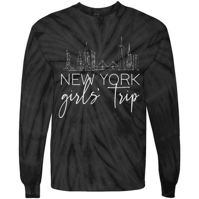 Girls Trip New York City Girlfriend Sisters Weekend Vacation Tie-Dye Long Sleeve Shirt