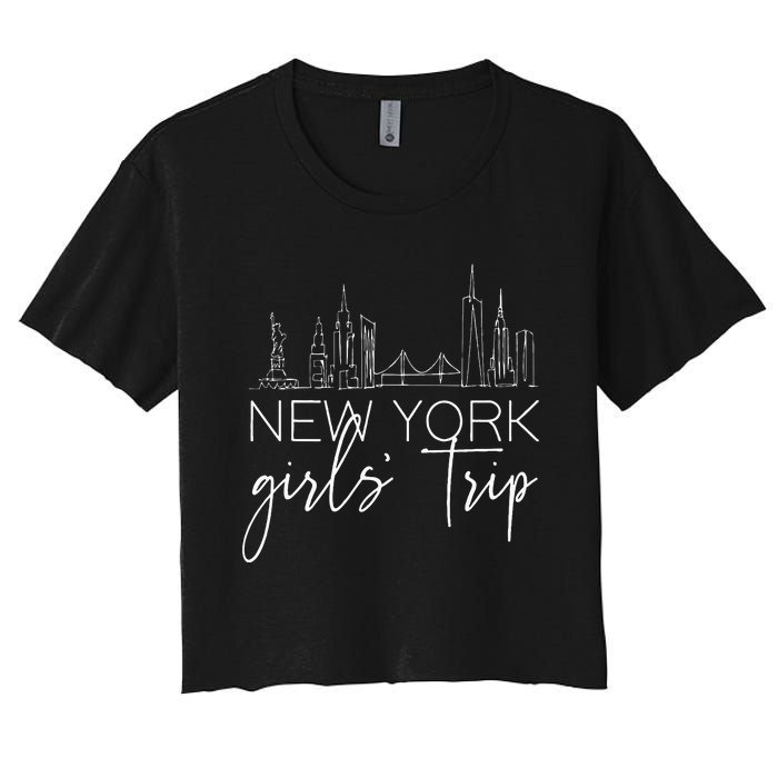 Girls Trip New York City Girlfriend Sisters Weekend Vacation Women's Crop Top Tee