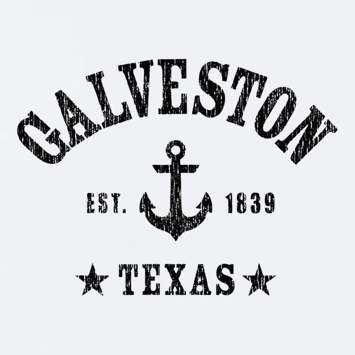 Galveston Tx Nautical Design W. Anchor & Details Est. 1839 Sueded Cloud Jersey T-Shirt