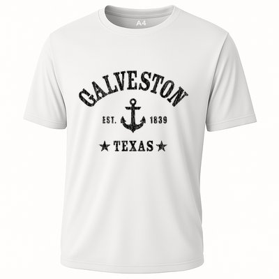 Galveston Tx Nautical Design W. Anchor & Details Est. 1839 Performance Shirt