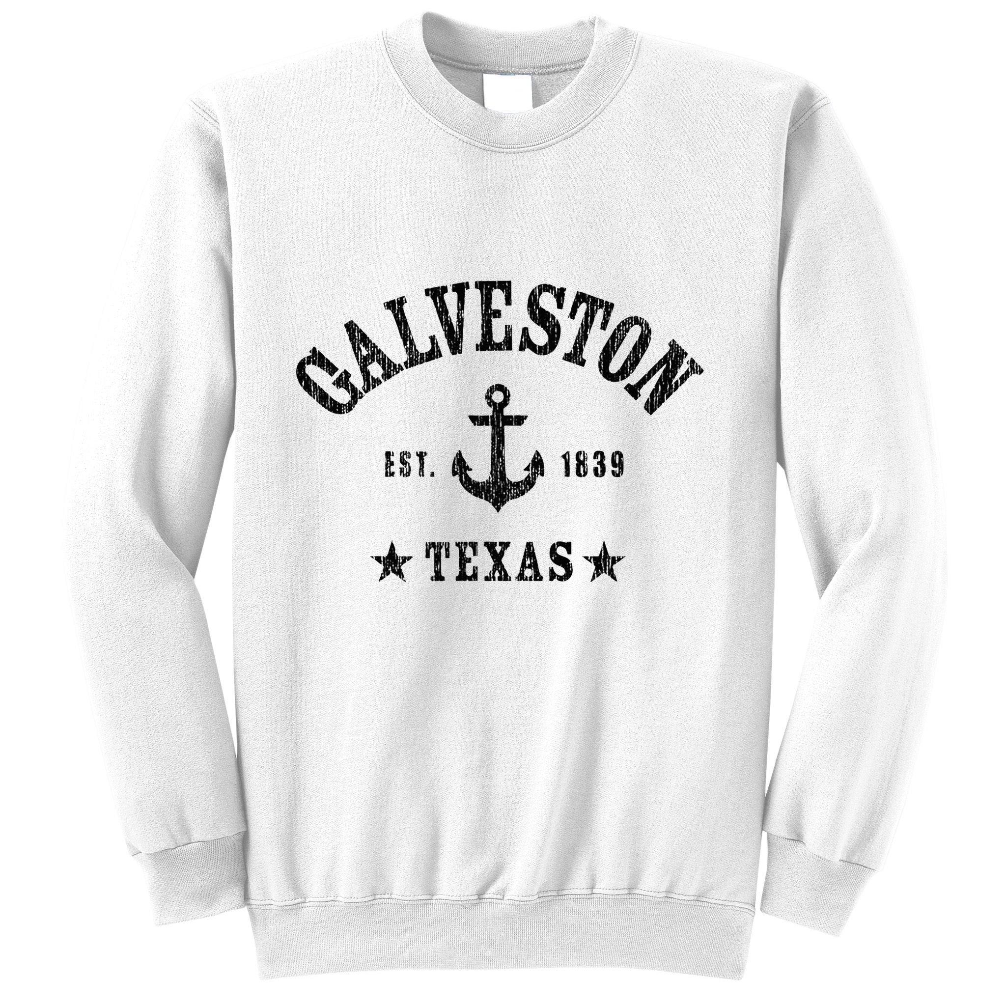 Galveston Tx Nautical Design W. Anchor & Details Est. 1839 Sweatshirt