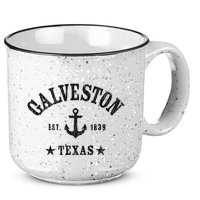 Galveston Tx Nautical Design W. Anchor & Details Est. 1839 15oz Campfire Ceramic Mug