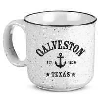 Galveston Tx Nautical Design W. Anchor & Details Est. 1839 15oz Campfire Ceramic Mug