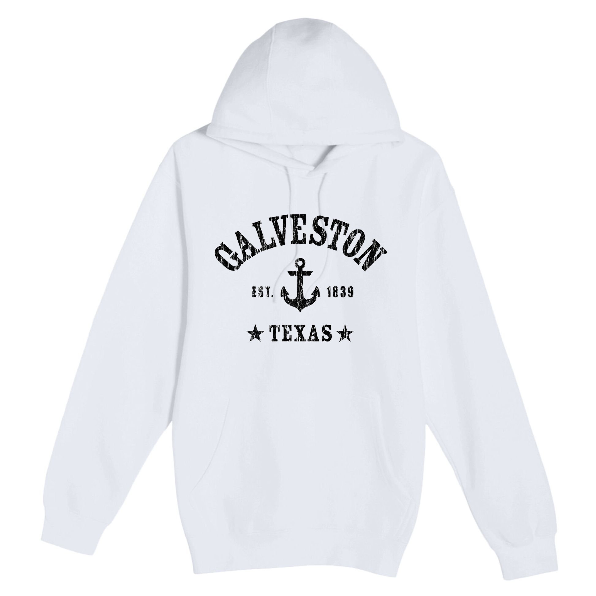 Galveston Tx Nautical Design W. Anchor & Details Est. 1839 Premium Pullover Hoodie