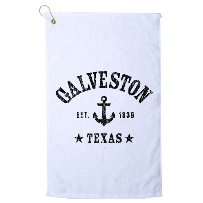 Galveston Tx Nautical Design W. Anchor & Details Est. 1839 Golf Towel