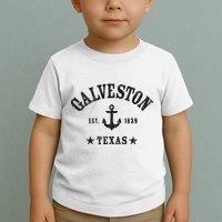 Galveston Tx Nautical Design W. Anchor & Details Est. 1839 Toddler T-Shirt