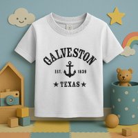 Galveston Tx Nautical Design W. Anchor & Details Est. 1839 Toddler T-Shirt
