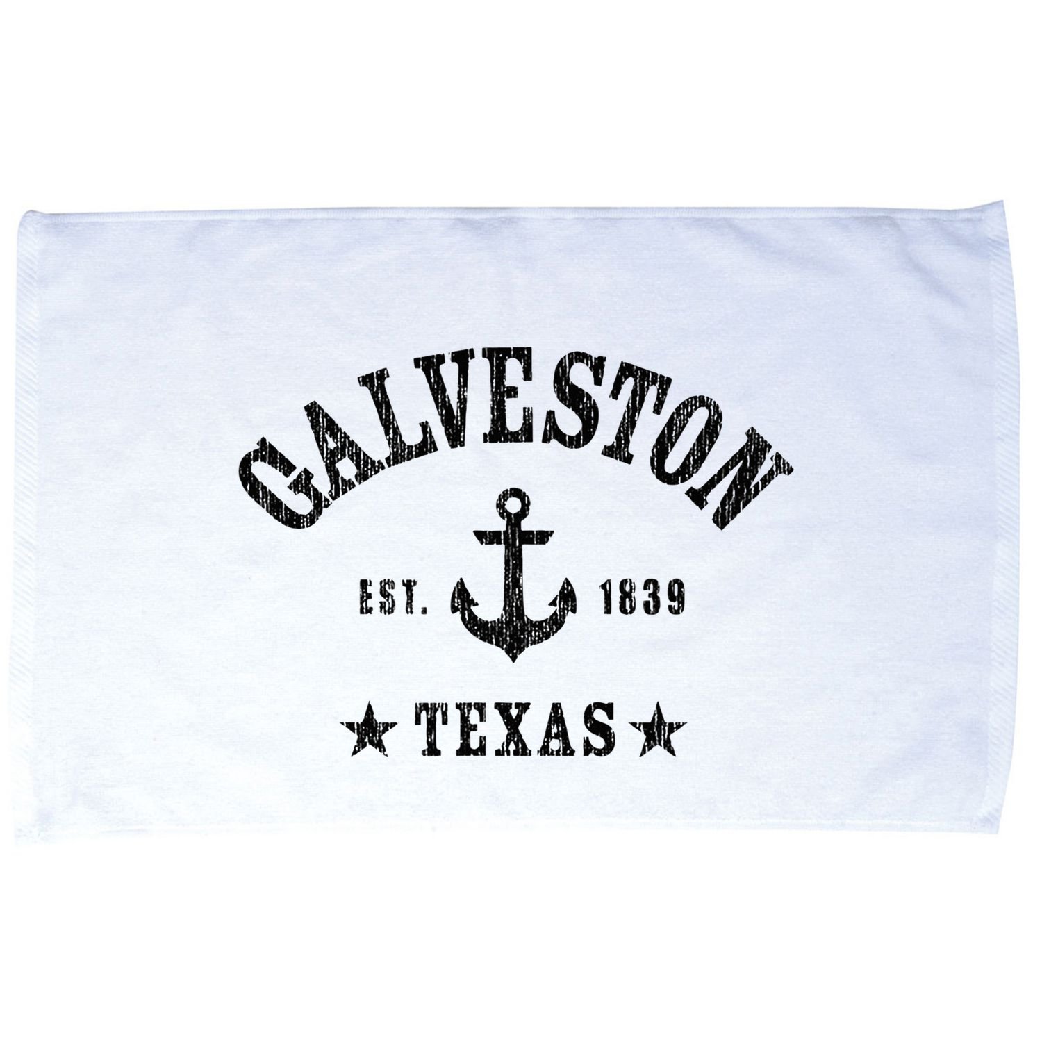 Galveston Tx Nautical Design W. Anchor & Details Est. 1839 Microfiber Hand Towel