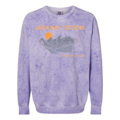 Grand Teton National Park Wyoming Colorblast Crewneck Sweatshirt