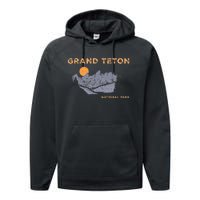 Grand Teton National Park Wyoming Performance Fleece Hoodie