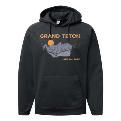 Grand Teton National Park Wyoming Performance Fleece Hoodie