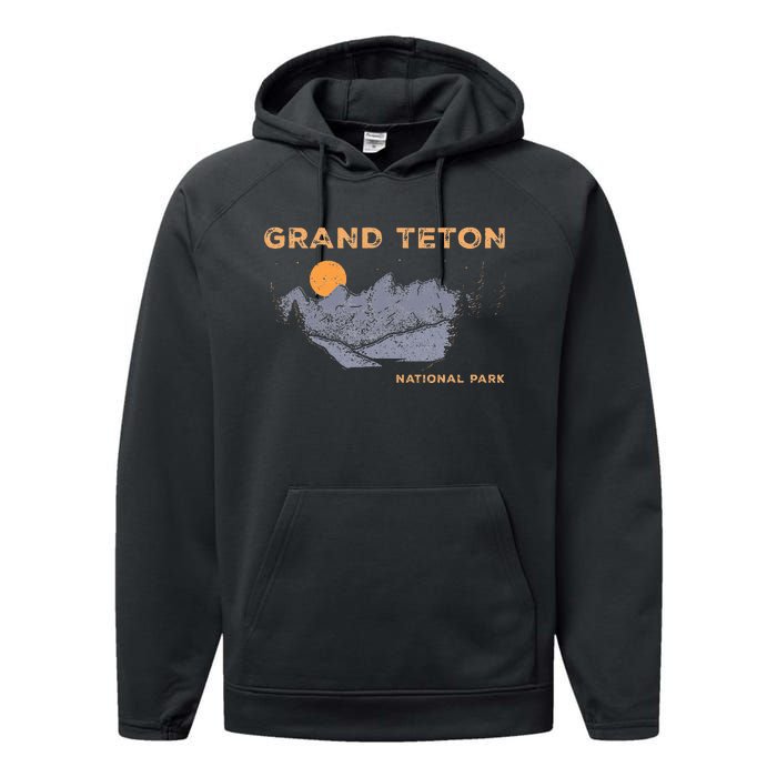 Grand Teton National Park Wyoming Performance Fleece Hoodie