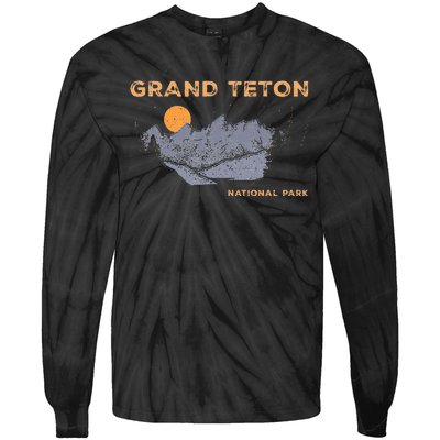 Grand Teton National Park Wyoming Tie-Dye Long Sleeve Shirt