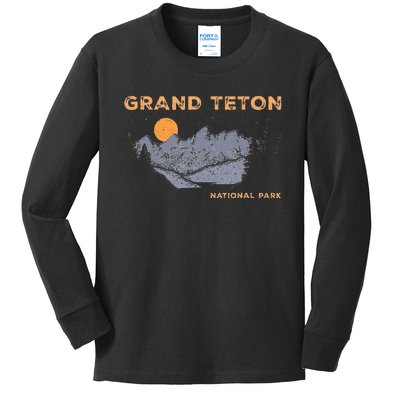 Grand Teton National Park Wyoming Kids Long Sleeve Shirt