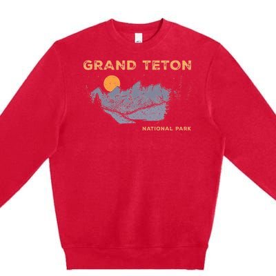 Grand Teton National Park Wyoming Premium Crewneck Sweatshirt