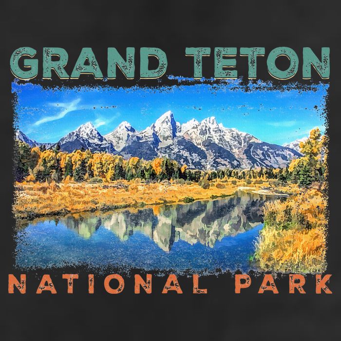 Grand Teton National Park Moose 7 Panel Mesh Trucker Snapback Hat