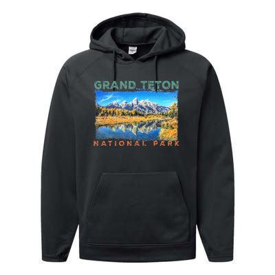 Grand Teton National Park Moose Performance Fleece Hoodie