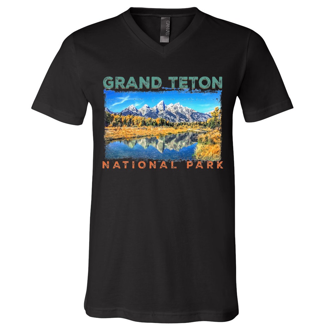 Grand Teton National Park Moose V-Neck T-Shirt