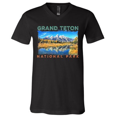 Grand Teton National Park Moose V-Neck T-Shirt