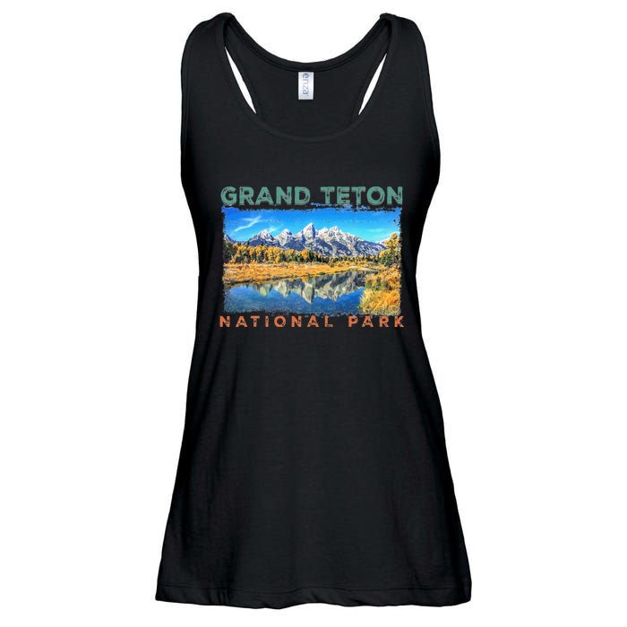 Grand Teton National Park Moose Ladies Essential Flowy Tank