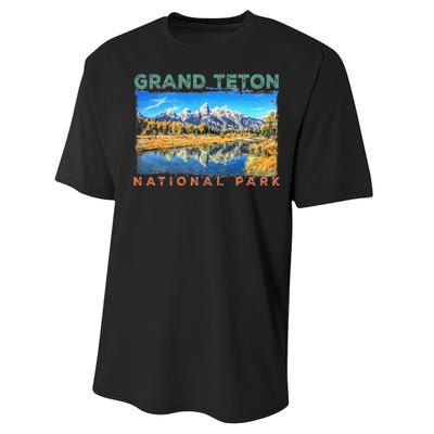 Grand Teton National Park Moose Performance Sprint T-Shirt