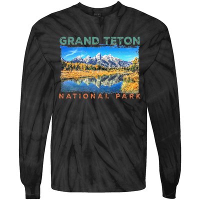 Grand Teton National Park Moose Tie-Dye Long Sleeve Shirt