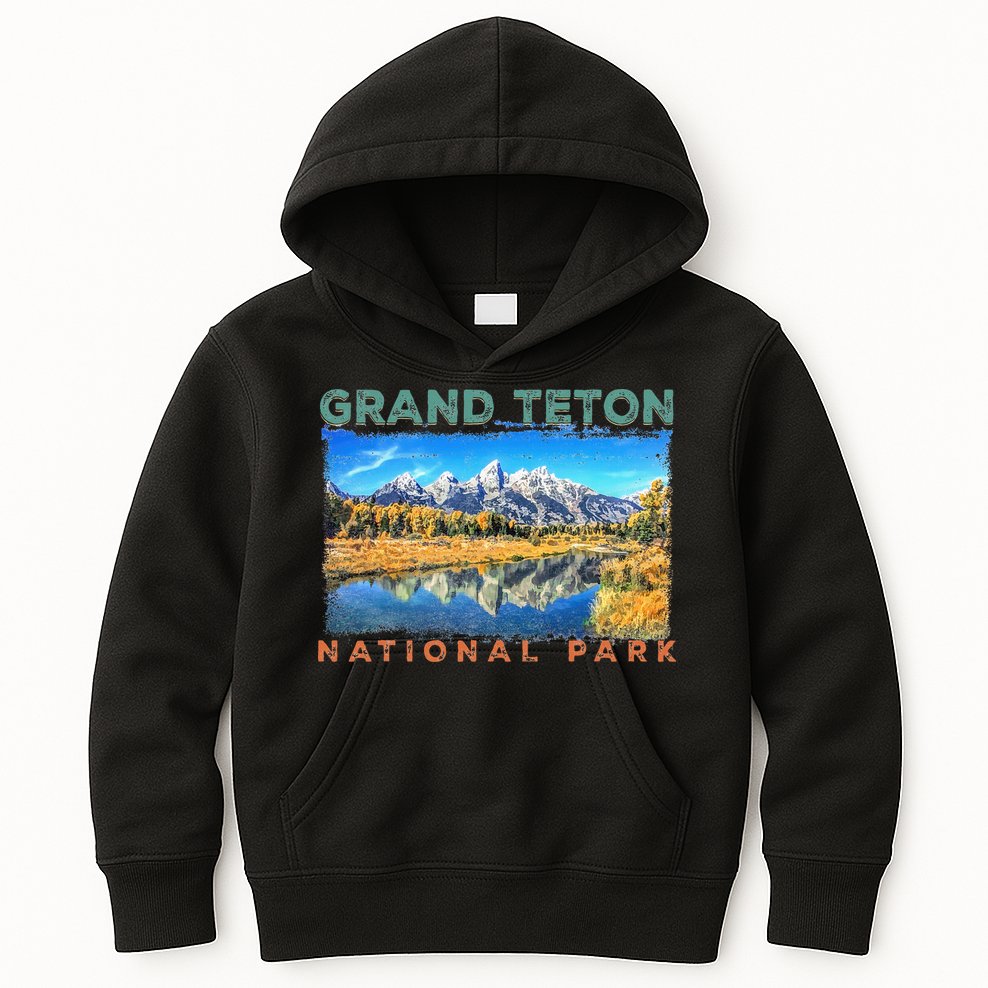 Grand Teton National Park Moose Kids Hoodie