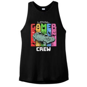 Gaming Team Online Tournaments Lan Party Crew Gamer Ladies PosiCharge Tri-Blend Wicking Tank