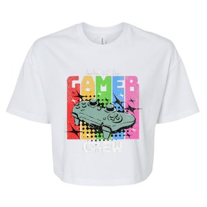 Gaming Team Online Tournaments Lan Party Crew Gamer Bella+Canvas Jersey Crop Tee