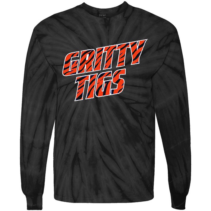 Gritty Tigs October Ready Baseball Fans 2024 Tie-Dye Long Sleeve Shirt