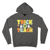 Groovy Trick Or Teach Halloween Teacher Life Retro Vintage Hoodie