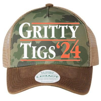 Gritty Tigs October Ready 2024 Playoff Baseball Season Legacy Tie Dye Trucker Hat