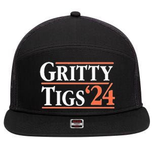 Gritty Tigs October Ready 2024 Playoff Baseball Season 7 Panel Mesh Trucker Snapback Hat