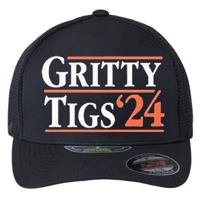 Gritty Tigs October Ready 2024 Playoff Baseball Season Flexfit Unipanel Trucker Cap