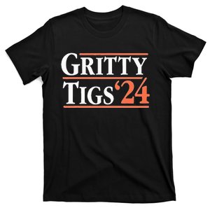 Gritty Tigs October Ready 2024 Playoff Baseball Season T-Shirt