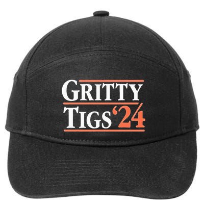 Gritty Tigs October Ready 2024 Playoff Baseball Season 7-Panel Snapback Hat